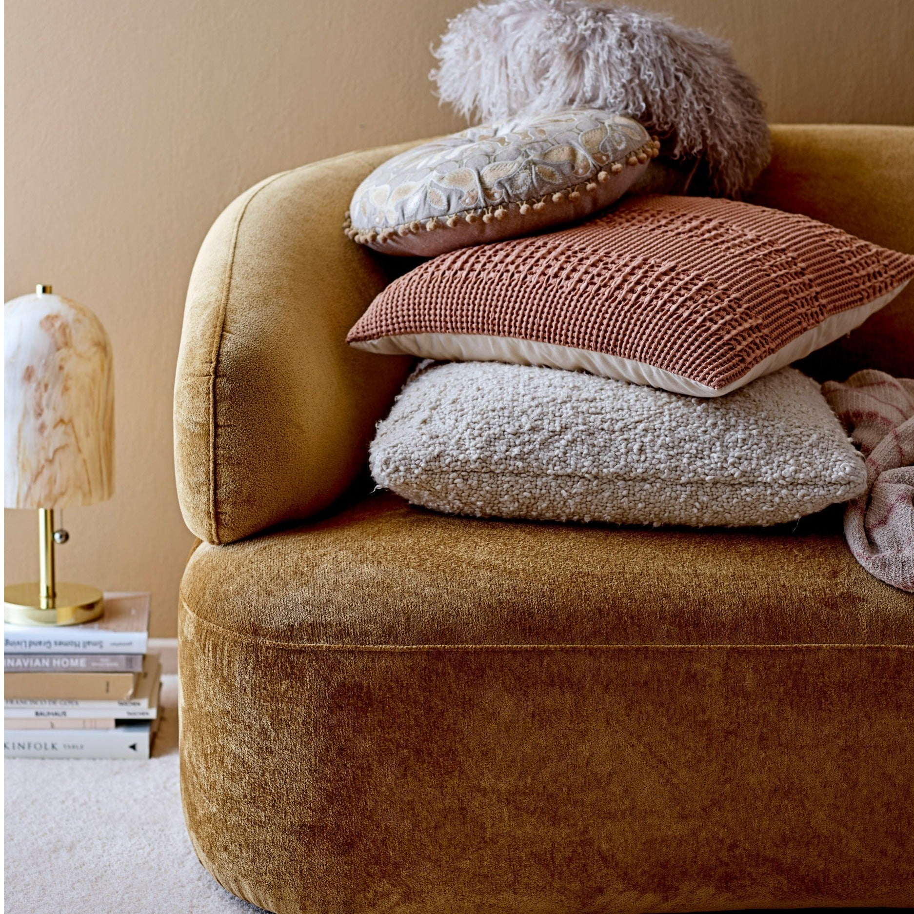 Cozy Woven Square Pillow - Cream