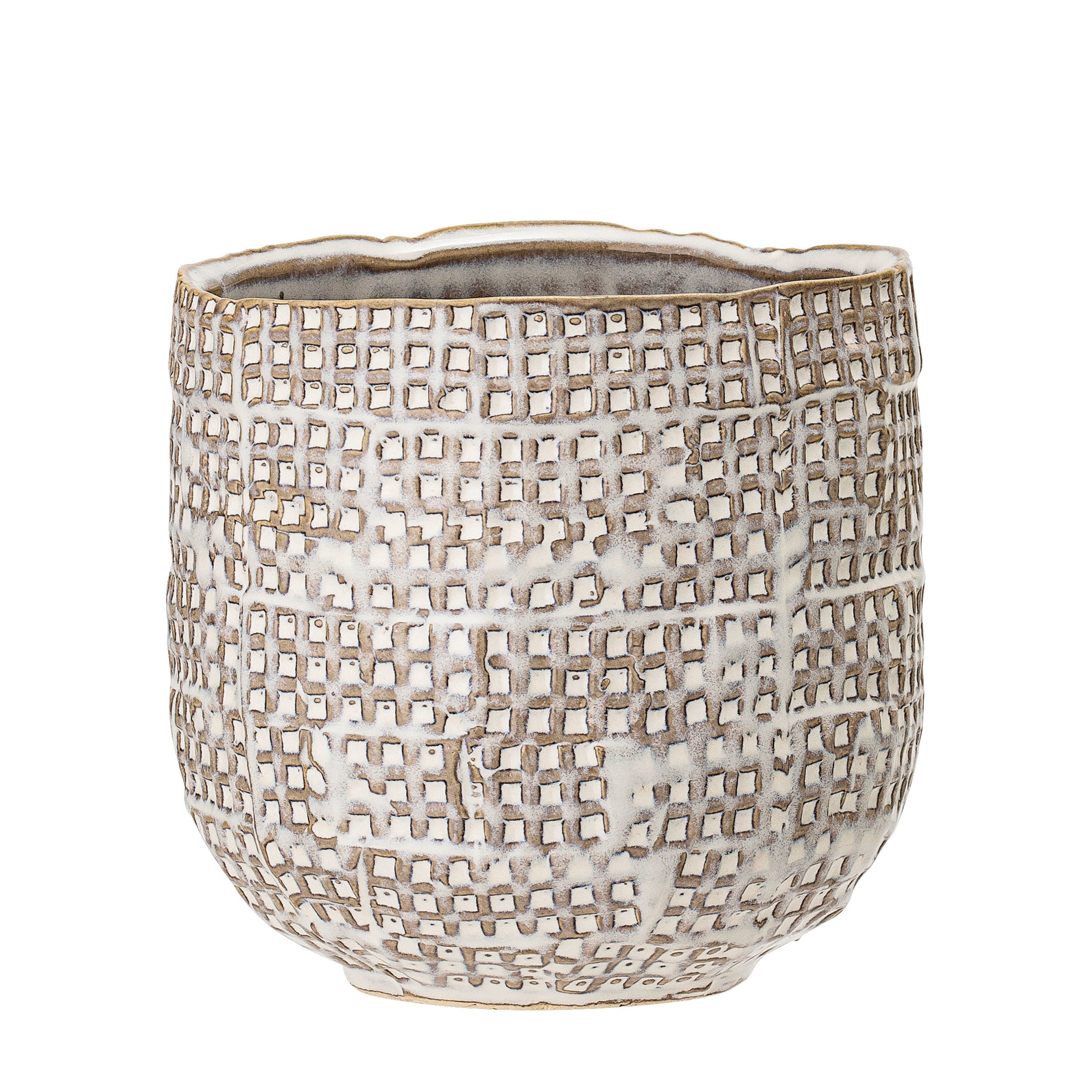 Woven Stoneware Planter