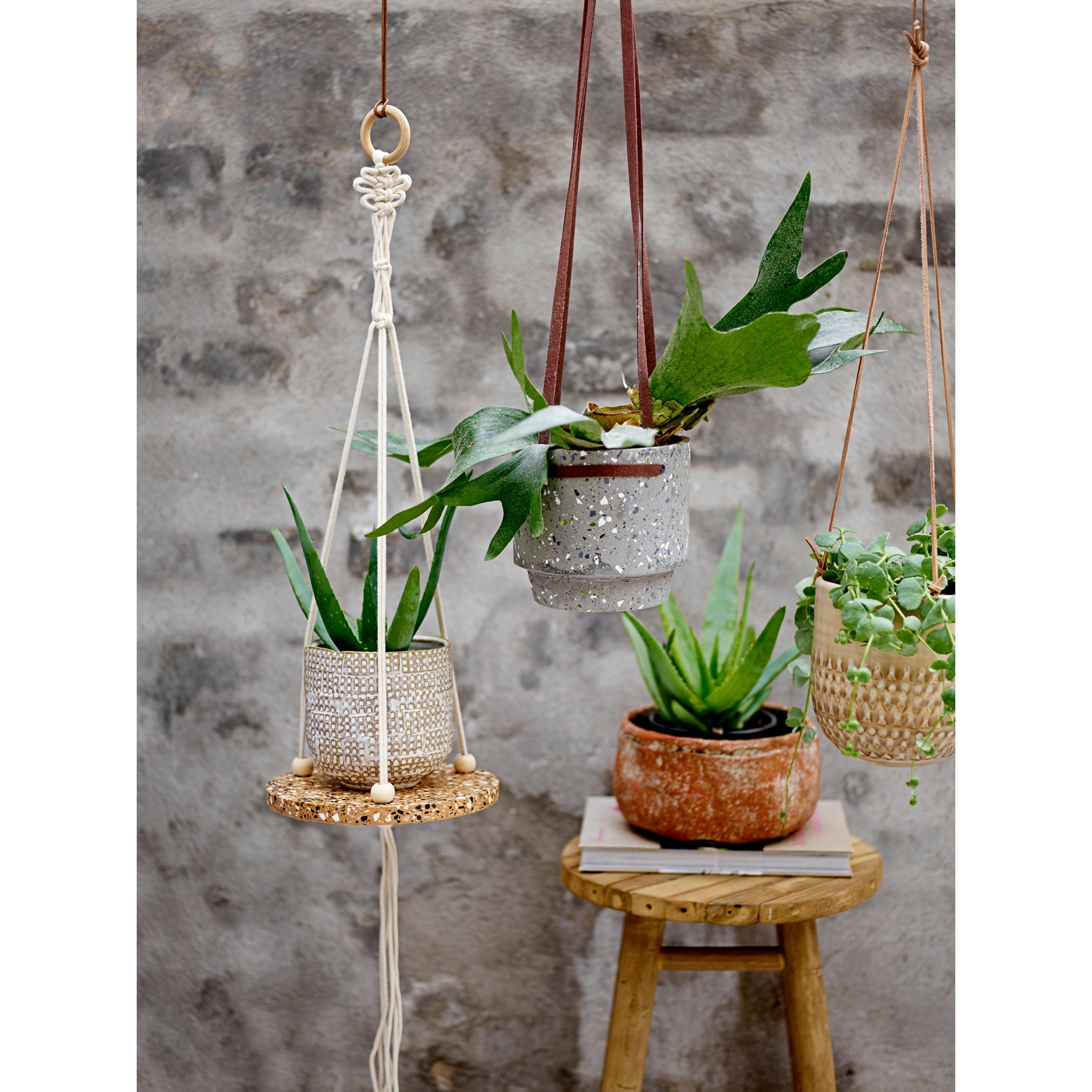 Woven Stoneware Planter