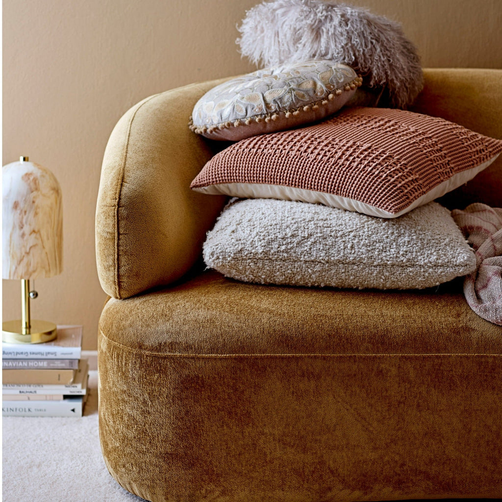 Cozy Woven Square Pillow - Cream