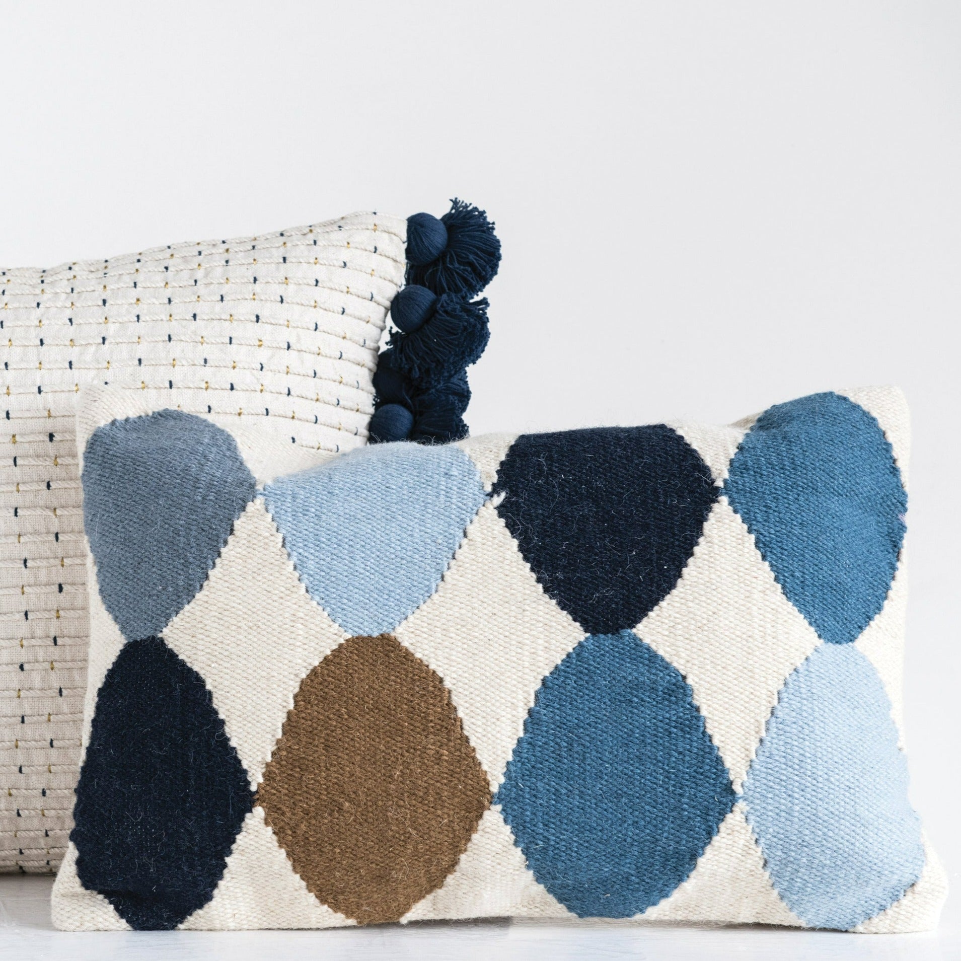 Seeing Blue - Wool Throw Pillow