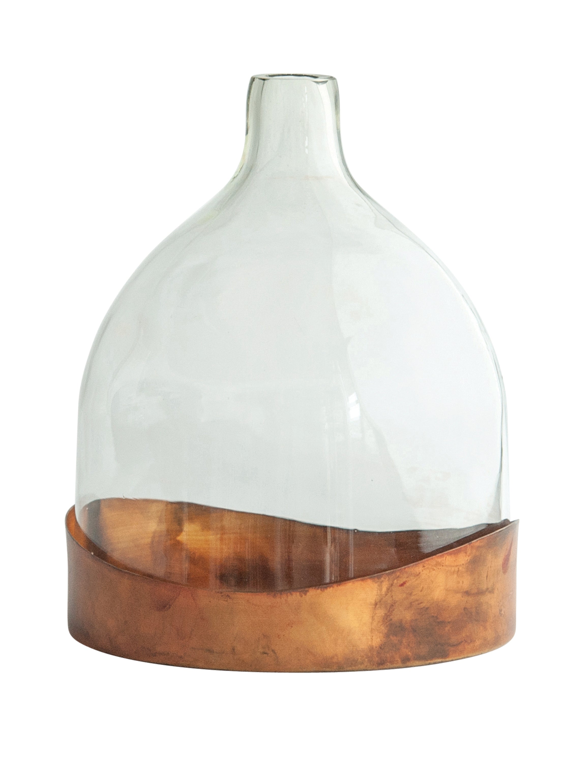 Mixed Material Two Piece Vase