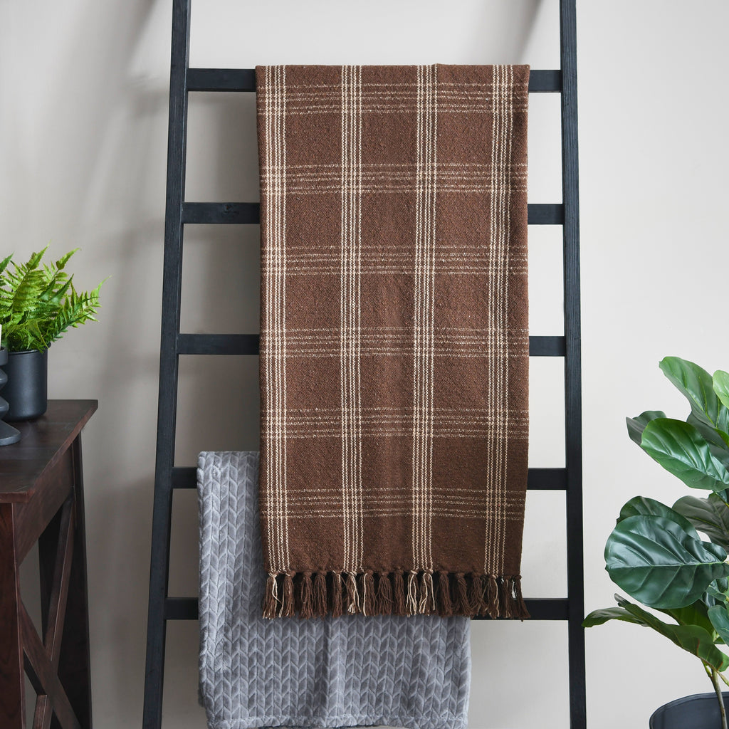 Cozy Up Blue Plaid Throw Blanket