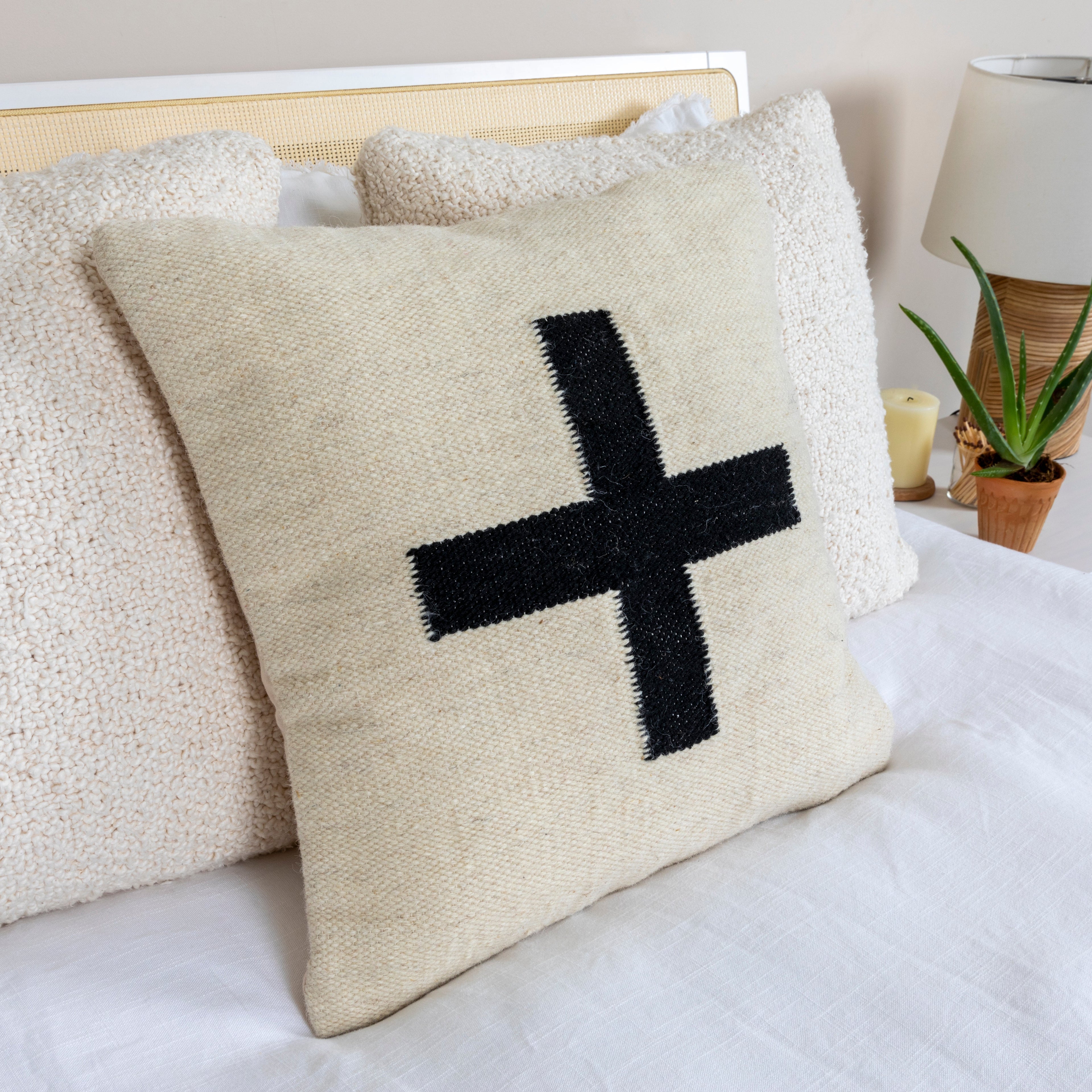 Swiss Cross Wool Pillow