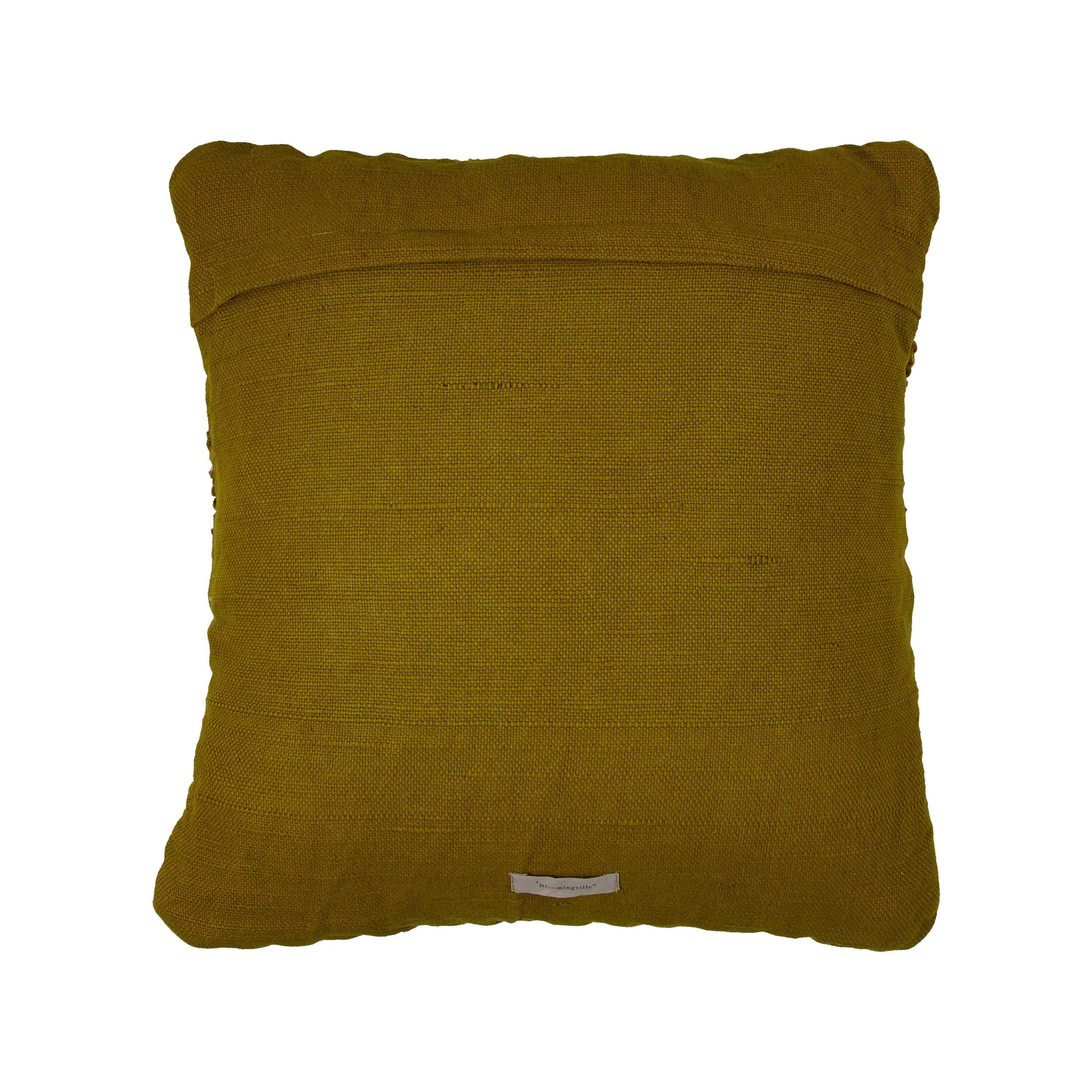 Groovy Green Woven Jute Pillow