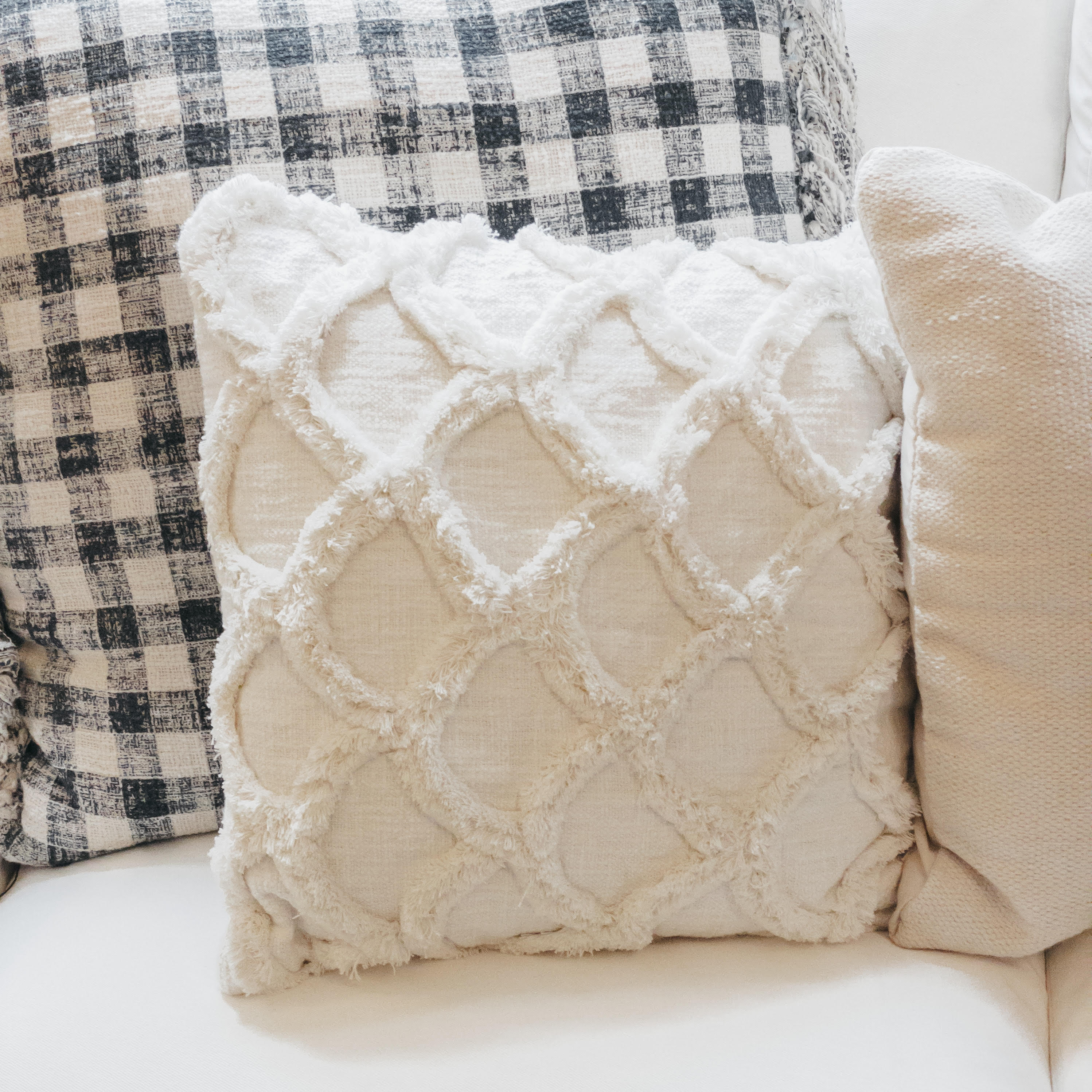 Chenille Scalloped Pillow